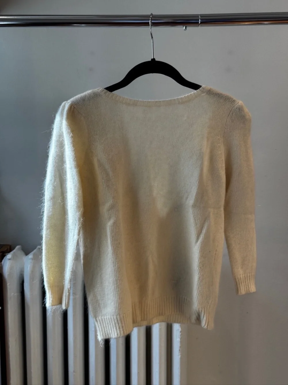 Deep V-Neck or Low Back Knit Long Sweater - Picture 2 of 3